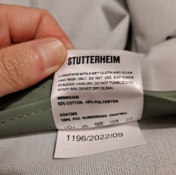 Stutterheim Sage Green Women's Heavyduty Raincoat Waterproof Jacket - Picture 12 of 12